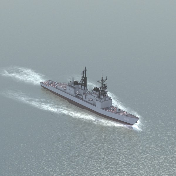 kee lung class ddg 3d model - KeeLung Class DDG... by ES3DStudios