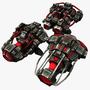 3d model of 3 extreme energy weapons