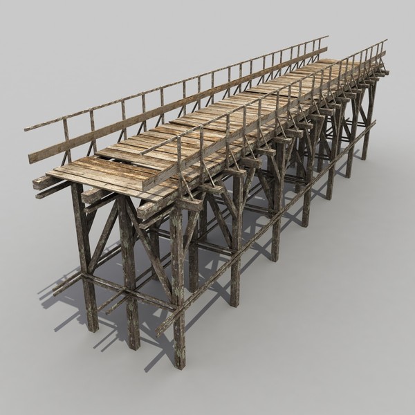 wood wooden bridge 3d max - Old Wooden Bridge 2... by 3D Graphics