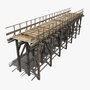 wood wooden bridge 3d max