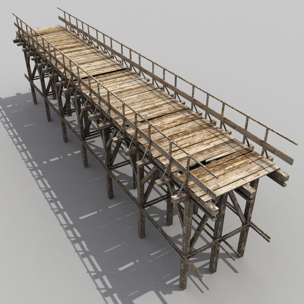 wood wooden bridge 3d max - Old Wooden Bridge 2... by 3D Graphics