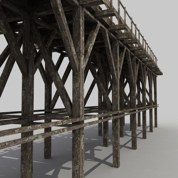 wood wooden bridge 3d max - Old Wooden Bridge 2... by 3D Graphics