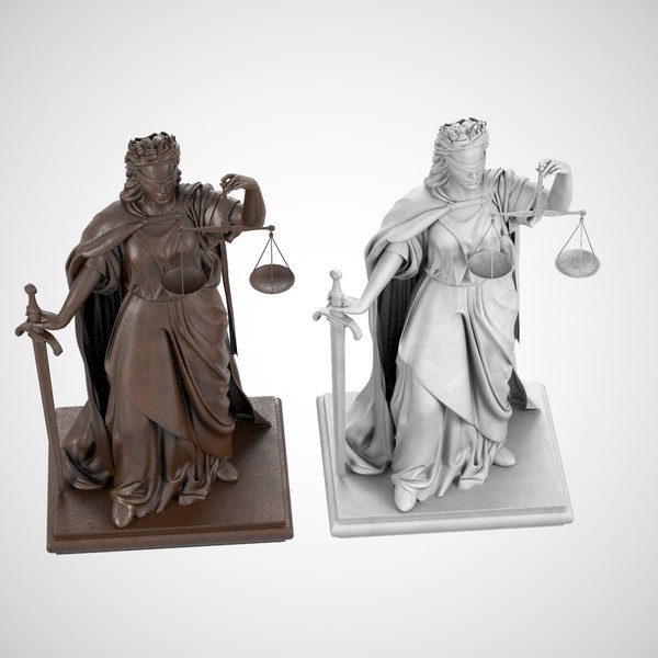 lady justice statue 3d max - Lady Justice... by clay master
