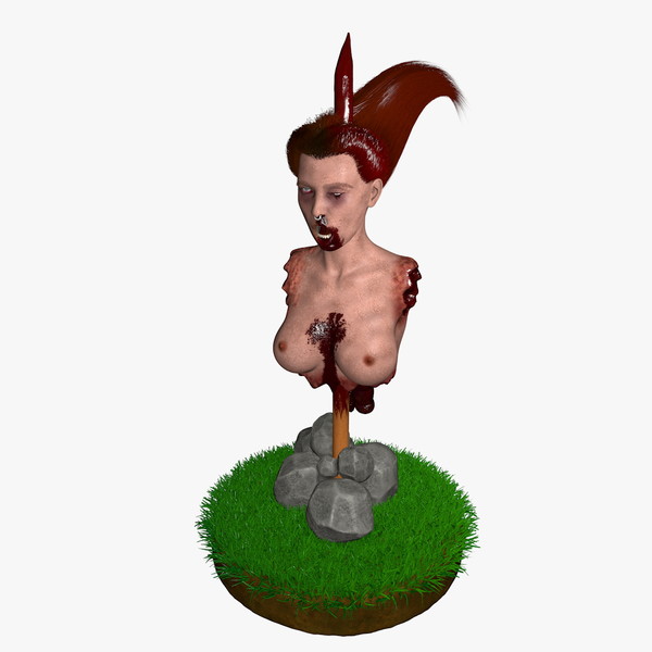 head pale c4d - Impaled Mutilated Girl Corpse... by scyrus