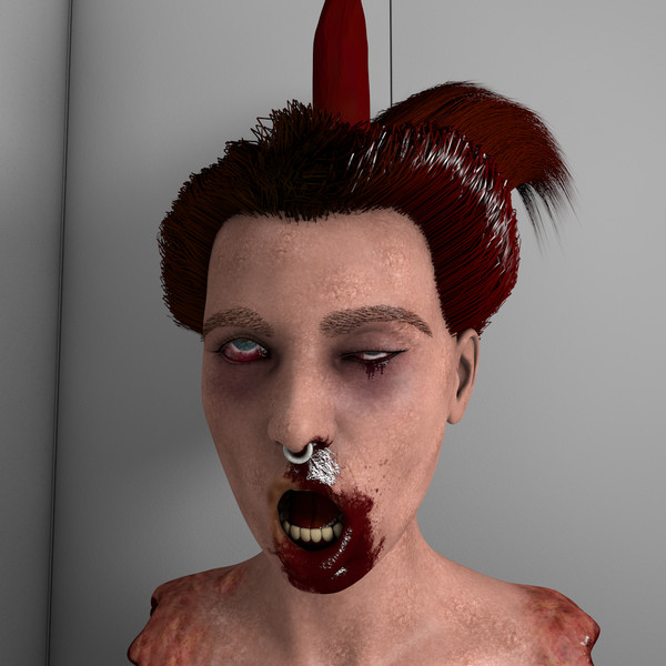 head pale c4d - Impaled Mutilated Girl Corpse... by scyrus
