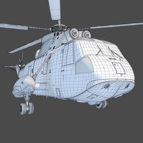 3d sikorsky sh-3 sea king - Sikorsky SH-3 Sea King... by Gandoza