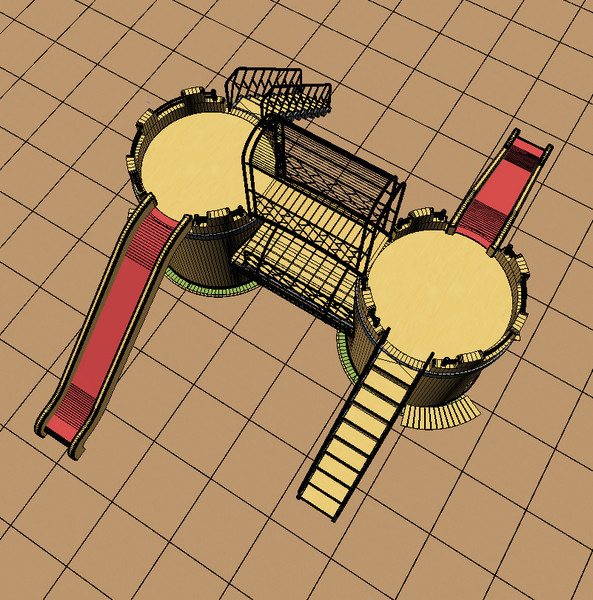 3d model playground castle - Castle - Playground... by volkansenturk
