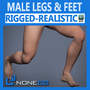 3d model realistic male legs feet