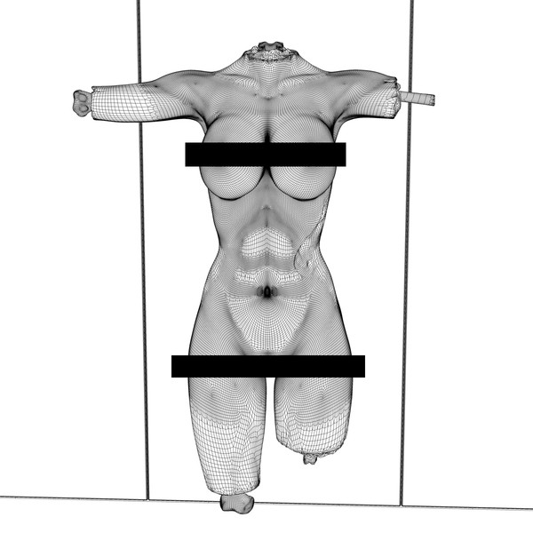 mutilated female corpse 3d model - Mutilated Corpse Body Female... by scyrus
