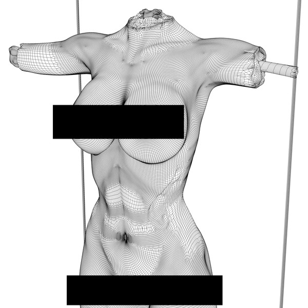 mutilated female corpse 3d model - Mutilated Corpse Body Female... by scyrus