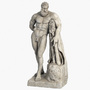 colossal statue hercules farnese 3d obj
