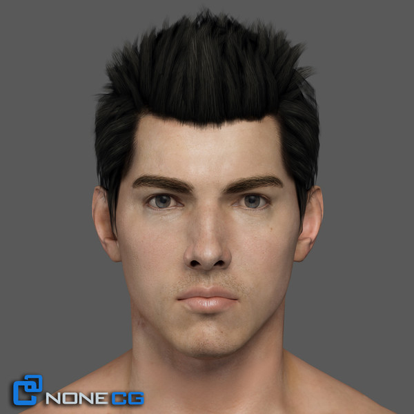 max realistic male head rigged - Adult Male Head Rigged... by NONECG