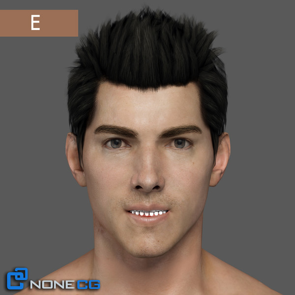 max realistic male head rigged - Adult Male Head Rigged... by NONECG