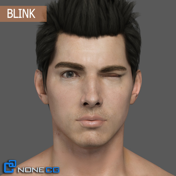 max realistic male head rigged - Adult Male Head Rigged... by NONECG