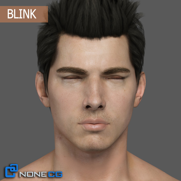 max realistic male head rigged - Adult Male Head Rigged... by NONECG