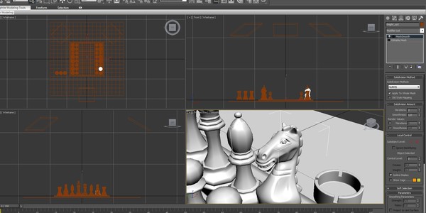 3d pawn settings - Deluxe Staunton Chess Set... by 3DinHD