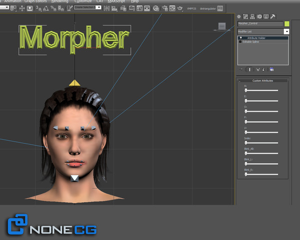 realistic female head rigged 3d max - Adult Female Head Rigged... by NONECG
