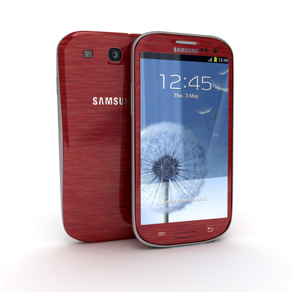 3ds max samsung galaxy s3 smartphone - Samsung Galaxy S3 Smartphone Red... by Leeift