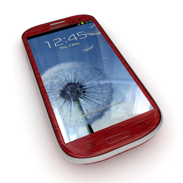 3ds max samsung galaxy s3 smartphone - Samsung Galaxy S3 Smartphone Red... by Leeift