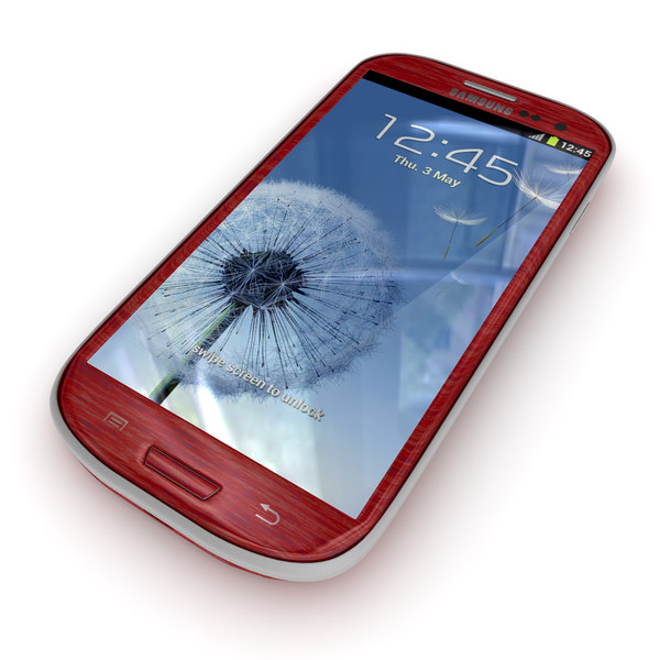 3ds max samsung galaxy s3 smartphone - Samsung Galaxy S3 Smartphone Red... by Leeift