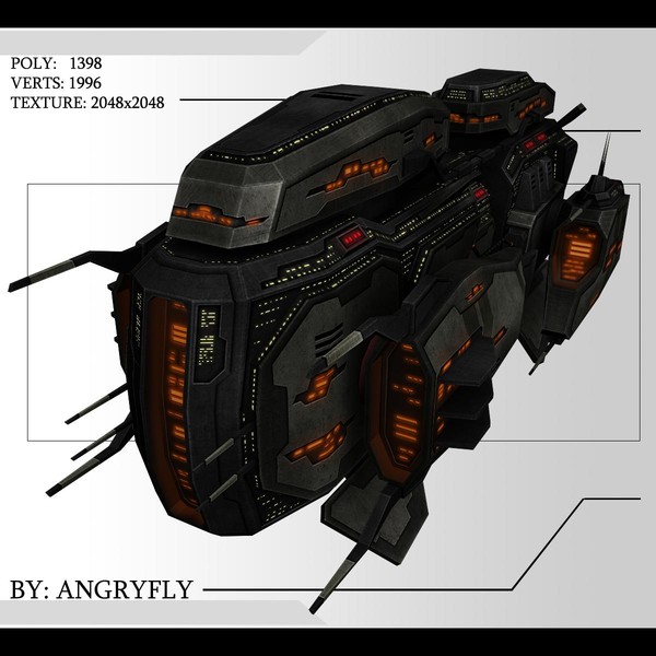 3d fighter destroyer model - Battle_Cruiser_1... by Angryfly