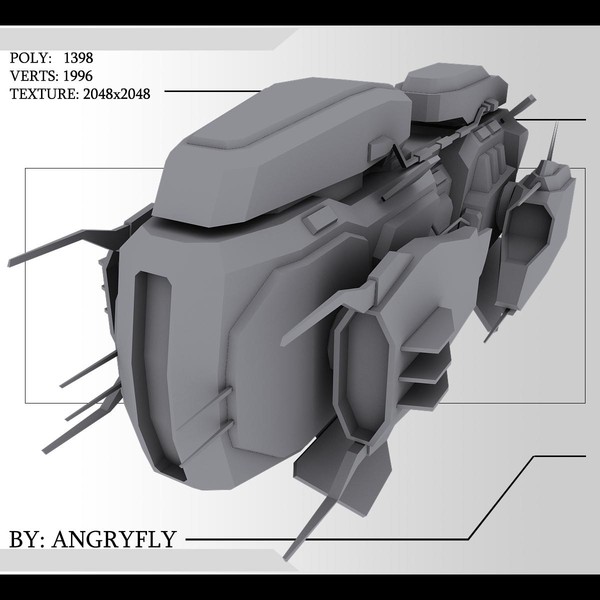 3d fighter destroyer model - Battle_Cruiser_1... by Angryfly