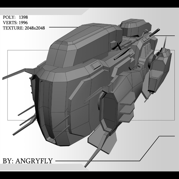 3d fighter destroyer model - Battle_Cruiser_1... by Angryfly