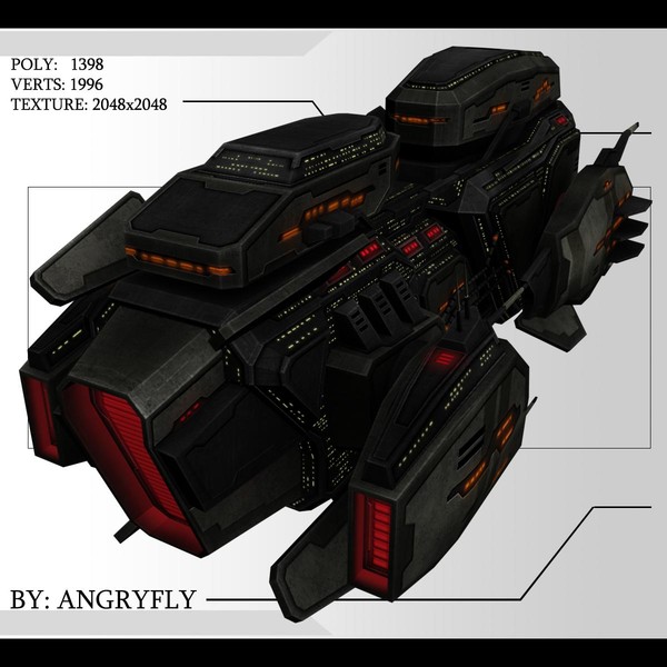 3d fighter destroyer model - Battle_Cruiser_1... by Angryfly