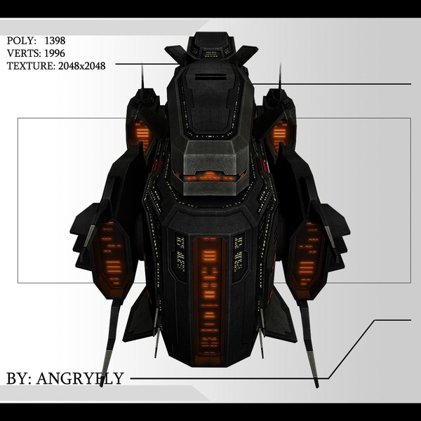 3d fighter destroyer model - Battle_Cruiser_1... by Angryfly