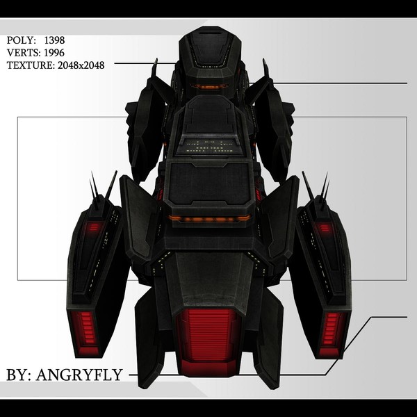3d fighter destroyer model - Battle_Cruiser_1... by Angryfly