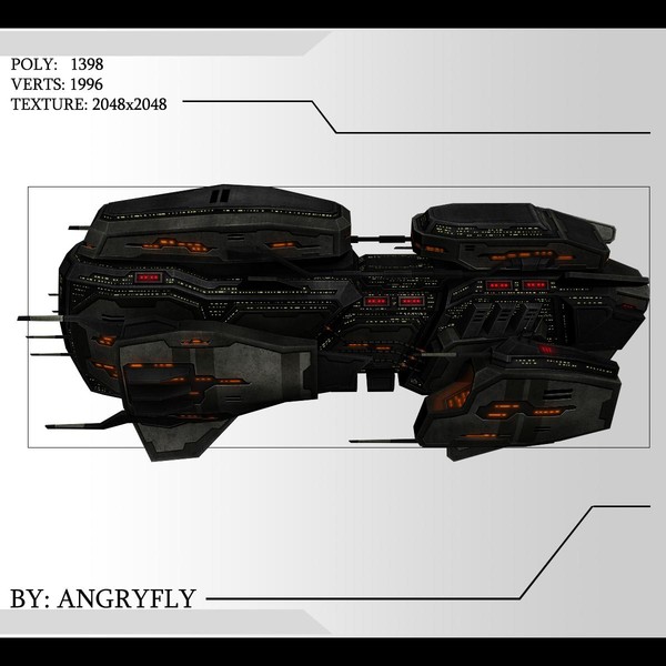 3d fighter destroyer model - Battle_Cruiser_1... by Angryfly