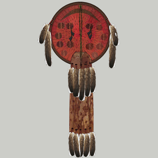 3d sioux shield model - Sioux Shield... by chaosfractal