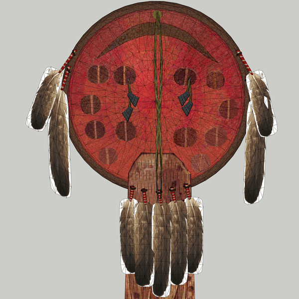 3d sioux shield model - Sioux Shield... by chaosfractal