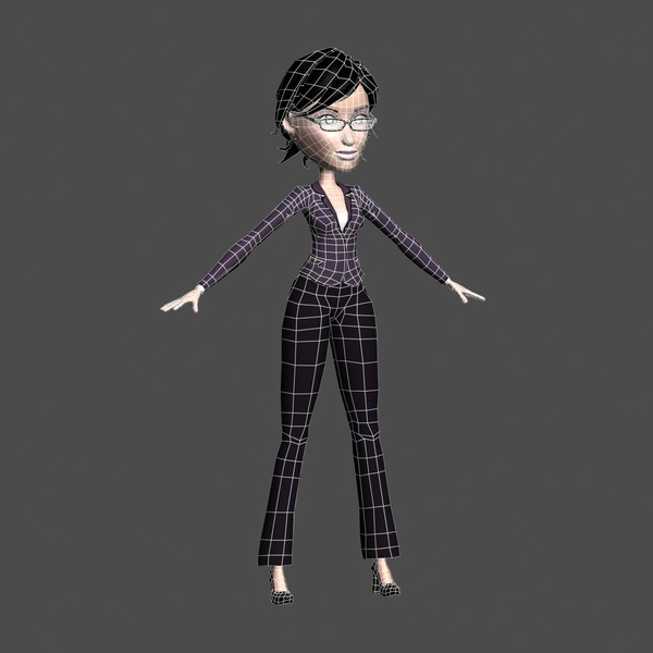 max business woman cartoon girl character - Cartoon Woman 05 With Glasses... by Denys Almaral