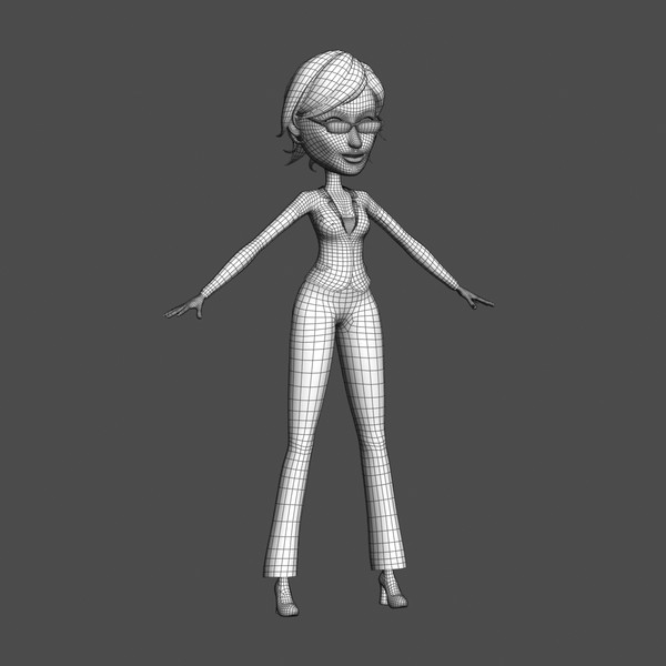 max business woman cartoon girl character - Cartoon Woman 05 With Glasses... by Denys Almaral