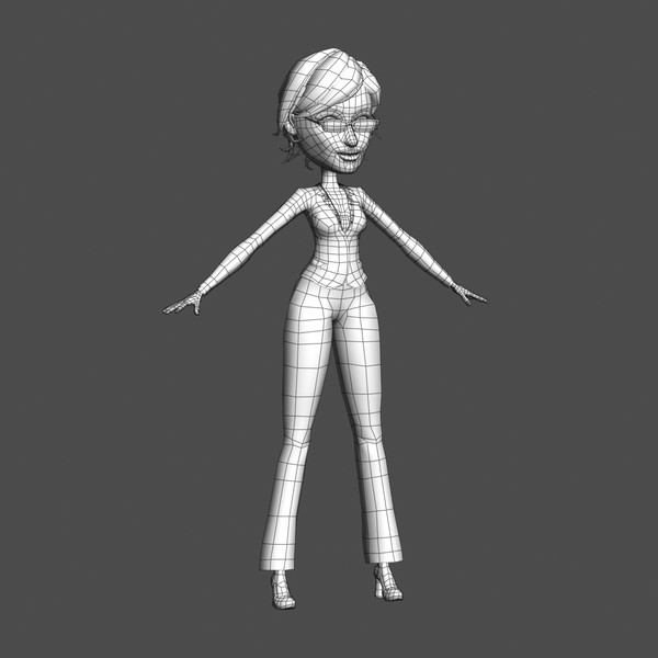 max business woman cartoon girl character - Cartoon Woman 05 With Glasses... by Denys Almaral