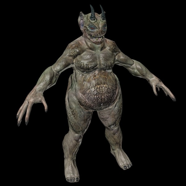 3d max creature demon - Fat Monger Demon... by andrew alonso