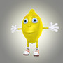 3d model of cartoon lemon