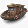 3d model of old ship
