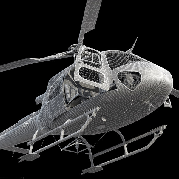 3d model of eurocopter 350 - Eurocopter AS 350 Black... by Galva858