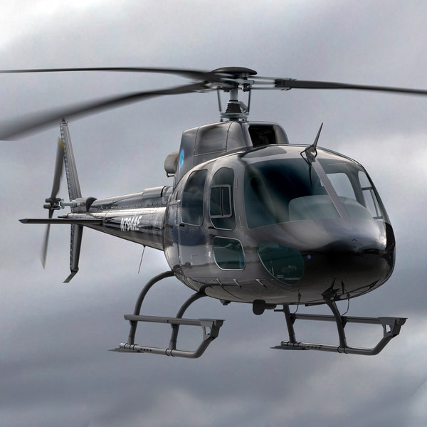 3d model of eurocopter 350 - Eurocopter AS 350 Black... by Galva858