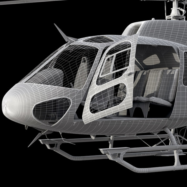 3d model of eurocopter 350 - Eurocopter AS 350 Black... by Galva858