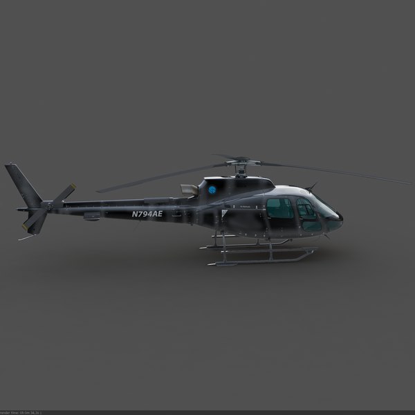 3d model of eurocopter 350 - Eurocopter AS 350 Black... by Galva858