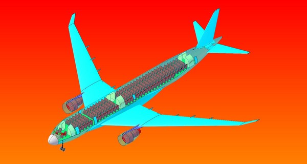 3d airbus a350-800 solid assembly - Airbus A350-800 ACIS Solid Assembly Model... by RodgerSaintJohn