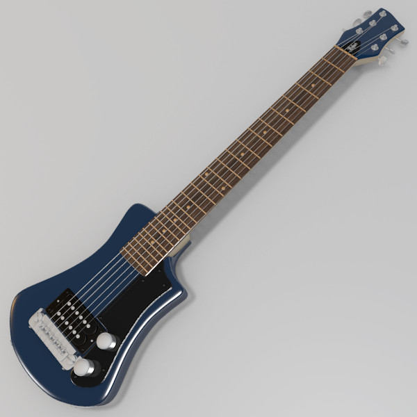 hofner shorty guitar 3d model - Hofner Shorty Guitar... by Sirren