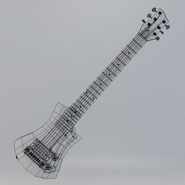 hofner shorty guitar 3d model - Hofner Shorty Guitar... by Sirren