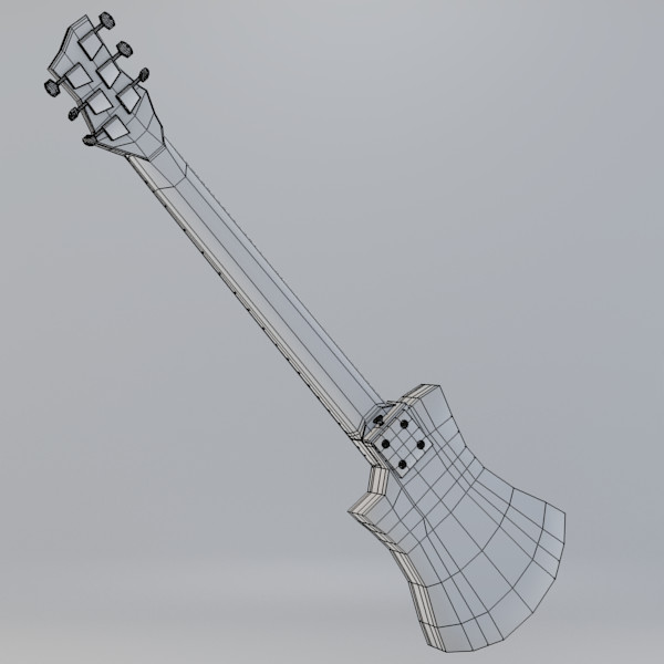 hofner shorty guitar 3d model - Hofner Shorty Guitar... by Sirren