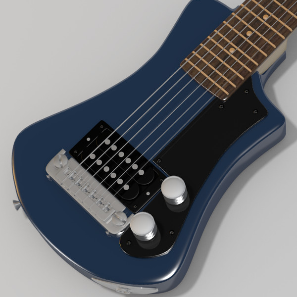 hofner shorty guitar 3d model - Hofner Shorty Guitar... by Sirren