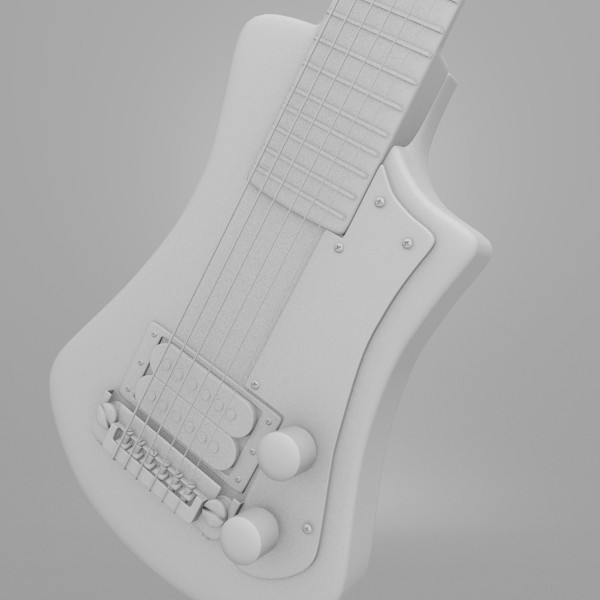 hofner shorty guitar 3d model - Hofner Shorty Guitar... by Sirren