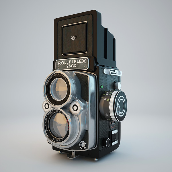 rolleiflex camera obj - Rolleiflex Camera... by Stubborn3D